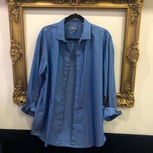 Blue Multi-chrome Slim Fit Button Down